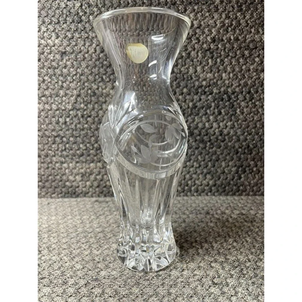 Vintage Gorham Hand Cut Crystal Vase Made in Poland 6.75